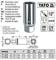 Головка для свічок М1/2" A-16 l-64 мм свічкова Польща YATO YT-1253