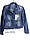 Джинсова молодіжна куртка без капюшона розмір  L (укр 44)  XL ( укр46) маломірна, фото 3