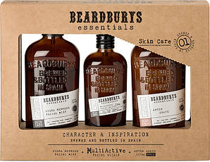 Набір для догляду за обличчям і бородою Essentials Beardburys (еліксир 50 мл/міст 120 мл/лосьйон 120 мл)