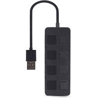 Концентратор Gembird USB 2.0 4 ports switch black (UHB-U2P4-05), фото 4