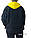 Куртка- вітровка чорного кольору з жовтим капюшоном, фото 3