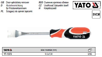 Семник обшивки авто знімач кліпс 95x134мм YATO-1373
