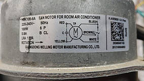 Мотор YDK100-6A для зовнішнього блоку кондиціонера, 100Вт