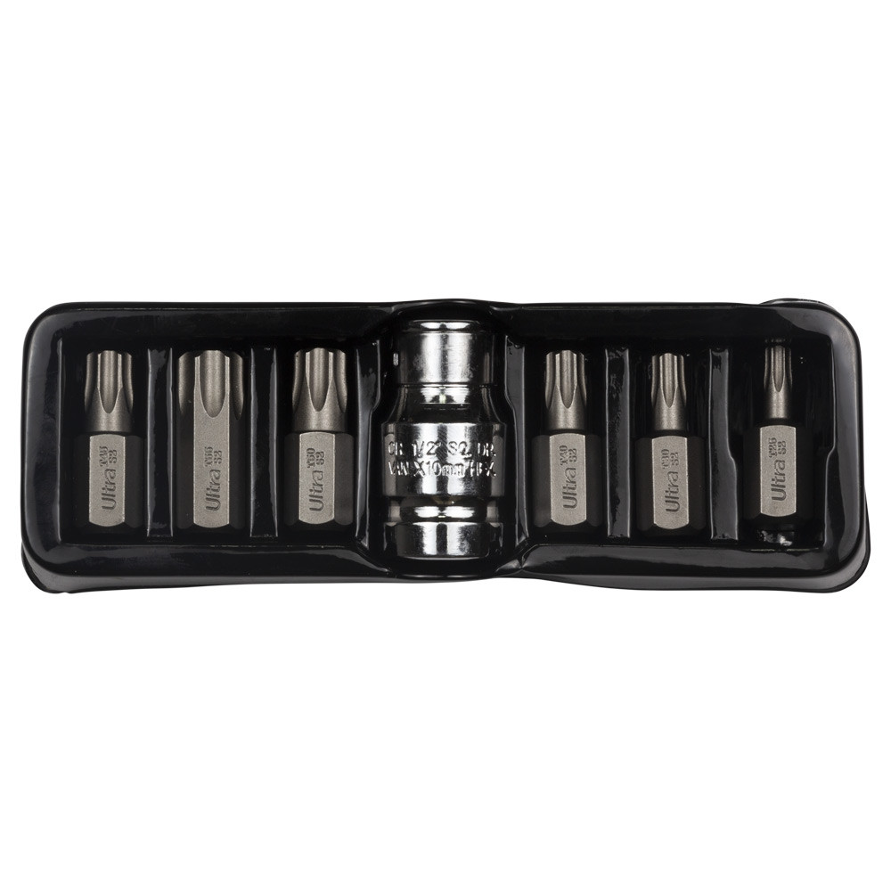 Набір біт TORX 10 мм 7 шт S2 (пласт кейс) ТМ ULTRA, фото 1