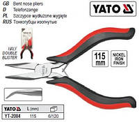 Тонкогубци YATO тонкогубці загнуті міні нікель l=115 мм YT-2084