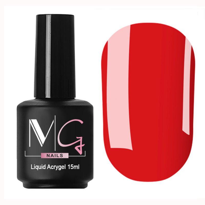 Акрил-гель рідкий MG Nail Liquid Acrygel №20 Яскравий червоний 15 мл, фото 1