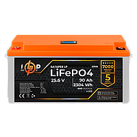 Акумулятор LP LiFePO4 для ДБЖ LCD 24V (25,6V) - 90 Ah (2304Wh) (BMS 80A/40A) пластик