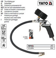 Пістолет пістолет накачування шин манометр P ≤ 0.8 MPa Ø=1/4" YATO-2370