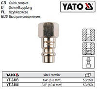 Швидкознімний кінцевик YATO Польща внутрішя різьба Ø=3/8" YT-2404