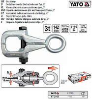 Затискач листового металу YATO Польша тип С l=142 мм t 16 мм YT-2543