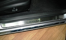 Накладки на пороги Subaru Legacy IV 2003-2009 2шт. premium