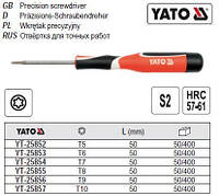 Отвертка YATO викрутка міні TORX прецизійна T6 l=50 мм YT-25853