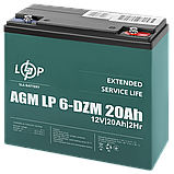 Тяговий свинцево-кислотний акумулятор LP 6-DZM-20 Ah, фото 2