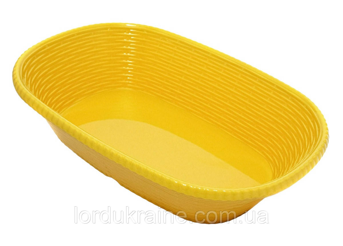 Блюдо овальне з меламіну 29,5×20,8×7 см жовте