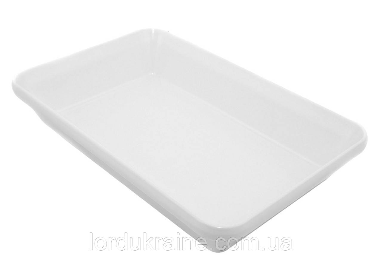 Блюдо для викладання продуктів з меламіну 39,5×30×5,5 см біле