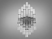 Стильный стеклянный настенный светильник для зала, цвет хром B86619-230X500HR-LS