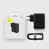 Мережевий зарядний пристрій Baseus GaN5 Pro Fast Charger Type-C+USB 100 W Black (CCGP090201)