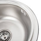 Кухонна мийка з нержавіючої сталі Platinum ДЕКОР 4539 (0,6/170 мм), фото 3