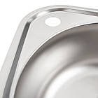 Кухонна мийка з нержавіючої сталі Platinum ДЕКОР 4539 (0,6/170 мм), фото 4