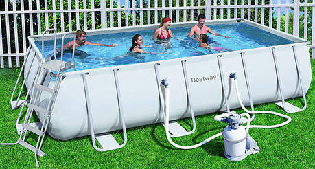 Bestway 56278 (56471) - каркасний басейн Steel Power Rectangular Frame 671х366х132 см, фото 1
