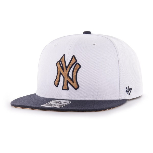 Кепка 47 Brand NEW YORK YANKEES CORKSCREW білий, темно-синій, коричневий Уні OSFA B-CORKS17WBP-WH