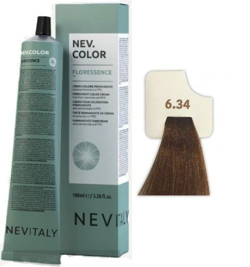 Фарба для волосся Nevitaly Floressence Color 6/34 без аміаку, 100 мл