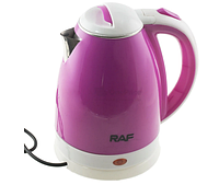 Електрочайник дисковий RAF R7826, якісний тихий чайник електричний на 2 літри Рожевий 2000 Вт esa