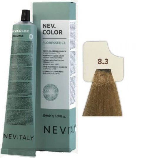 Фарба для волосся Nevitaly Floressence Color 8/3 без аміаку, 100 мл
