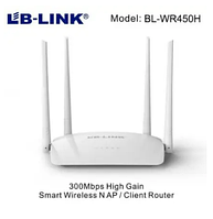 Маршрутизатор WiFi роутер LB-Link BL-WR450H 4 антенны 2 порта,двухдиапазонный беспроводной 300мбит/с esa