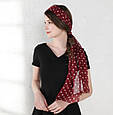 Жіноча шарф хустка в горох шифоновий 150 см*70 см, фото 4