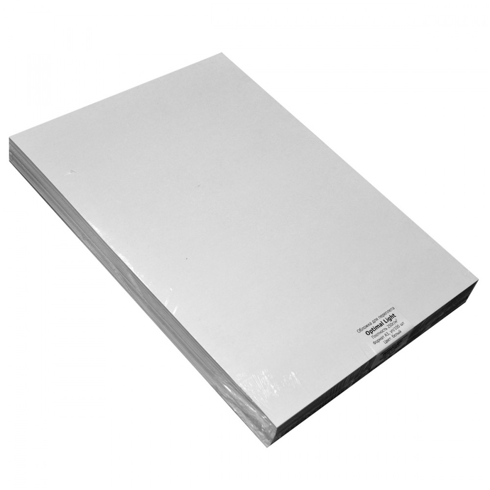 Обкладинки А4, 250 гм., AGENT, білі, 25 шт/упак.