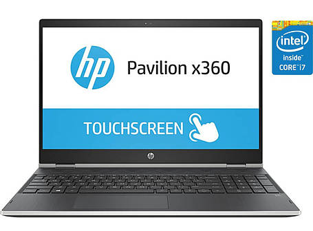 Ноутбук-трансформер Б-клас HP Pavilion x360 15-cr0052od / 15.6" (1920x1080) IPS Touch / Intel Core i7-8550U, фото 2