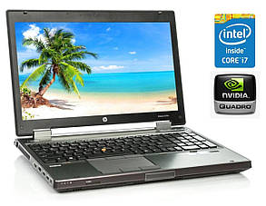 Мобільна робоча станція HP EliteBook 8570w / 15.6" (1920x1080) TN / Intel Core i7-3720QM (4 (8) ядра по 2.6, фото 2