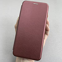 Чехол-книга для Xiaomi Redmi Note 9Т книжка с подставкой на телефон сяоми редми нот 9т бордовая stn