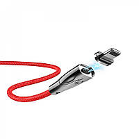 КабельHoco U75 Lightning Cable LED Magnetic Blaze 1.2M 3A Red продаж