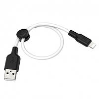 Кабель Hoco X21 Plus Silicone Lightning-USB 0.25 m Black White продаж