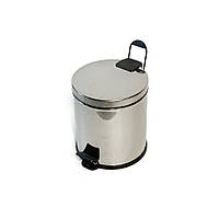 Відро сміттєве для кухні з педаллю 12 л. з нержавіючої сталі, мікроліфт, хром Maxiflow (SANPREIS)