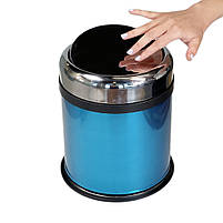 Відро для сміття з поворотною кришкою 5 л. з нержавіючої сталі, хром Maxiflow (SANPREIS), фото 3