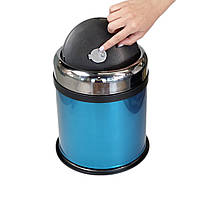 Відро для сміття з поворотною кришкою 5 л. з нержавіючої сталі, хром Maxiflow (SANPREIS), фото 4