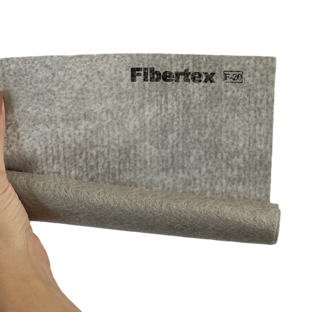 Геотекстиль термоскріплений (нетканий матеріал) Fibertex F-20 для дренажу та фільтрації, 100 г/м2, сірий