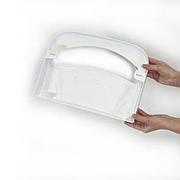 Диспенсер для покриттів (паперових накладок) на унітаз настінний із пластику Afacan, білий, фото 3