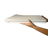 Сидіння-кришка для унітазу з плавною кришкою Kare Slim NKP (SANPREIS) сидіння з мікроліфтом дюропласт, фото 3