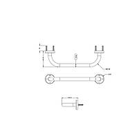 Поручні для ванної прямі 40 см. Ручка нержавіюча сталь D 32 мм. Maxiflow Sanpreis Прямий поручень, фото 5
