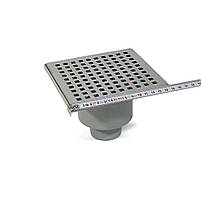 Трап із вертикальним відведенням душовий квадратний ECO DRAIN 15x15 см із сухим затвором, грати NEO SANPREIS, фото 6