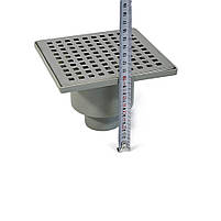 Трап із вертикальним відведенням душовий квадратний ECO DRAIN 15x15 см із сухим затвором, грати NEO SANPREIS, фото 7