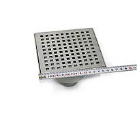 Вертикальний трап для душу із сухим затвором DRAIN KLEPPER 15x15 см грати квадратні NEO SANPREIS, фото 4