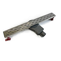 Каналізаційний канал у душ із решіткою ALFA ROTATION 60 см із подвійним затвором, поворотний сифон NEO, фото 2