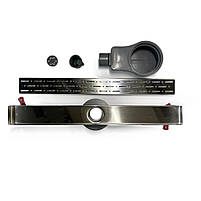 Каналізаційний канал у душ із решіткою ALFA ROTATION 60 см із подвійним затвором, поворотний сифон NEO, фото 4