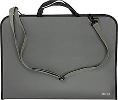 Портфель "CoolForSchool" №CF30006 A3 пласт. на блиск.,сірий(20)