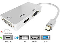 Перехідник з Mini DisplayPort на DVI VGA HDMI mini dp